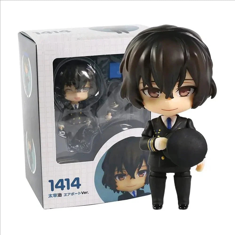 10CM Bungo Stray 1191 Ryunosuke Akutagawa 676 Nakahara Chuya 657 Dazai Osamu PVC Action Figure Toy Anime Q Figurine Model Doll