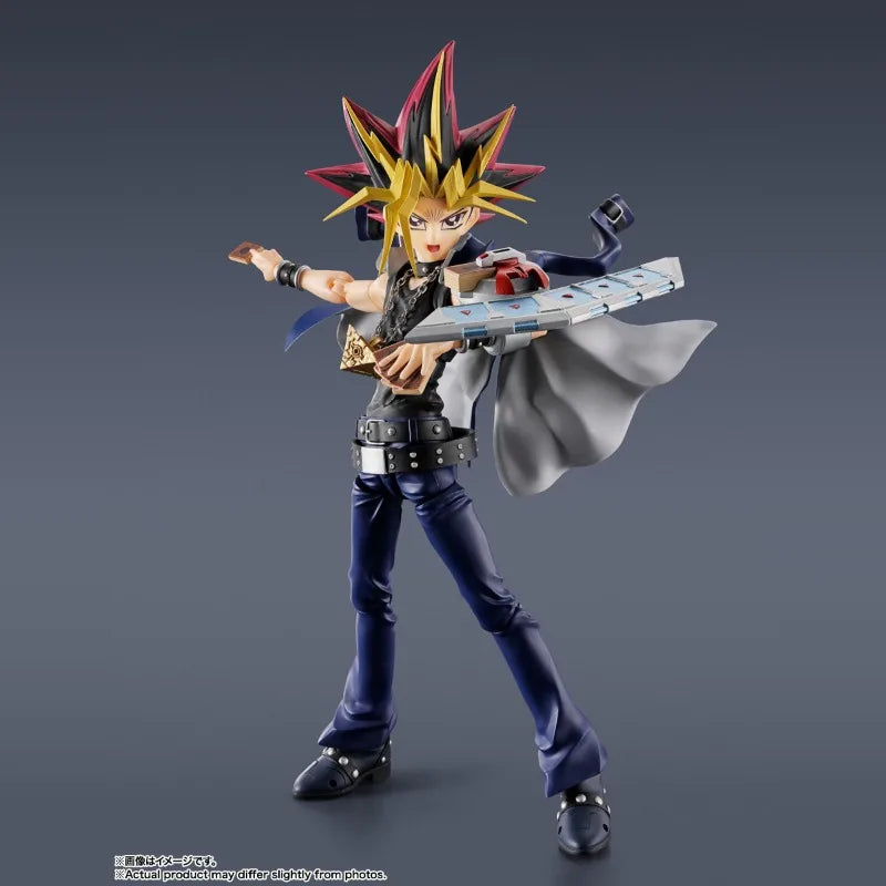Bandai Genuine SHF YAMI YUGI Yu-Gi-Oh! Duel Monsters Anime Action Figure Collectible Joint Mobility Model Toys Gift Children Kid