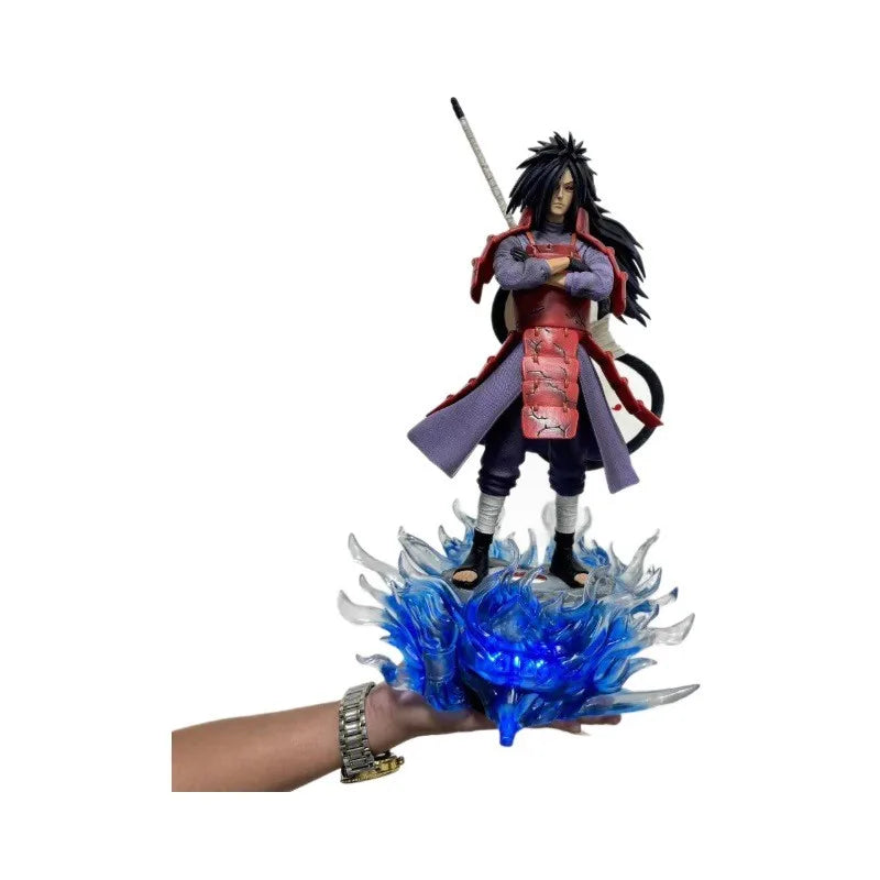 Naruto Anime Handmade CW Door God Spotted Soil Reincarnation Uchiha Madara 42CM Model GK Statue Trendy Play Ornament Wholesale