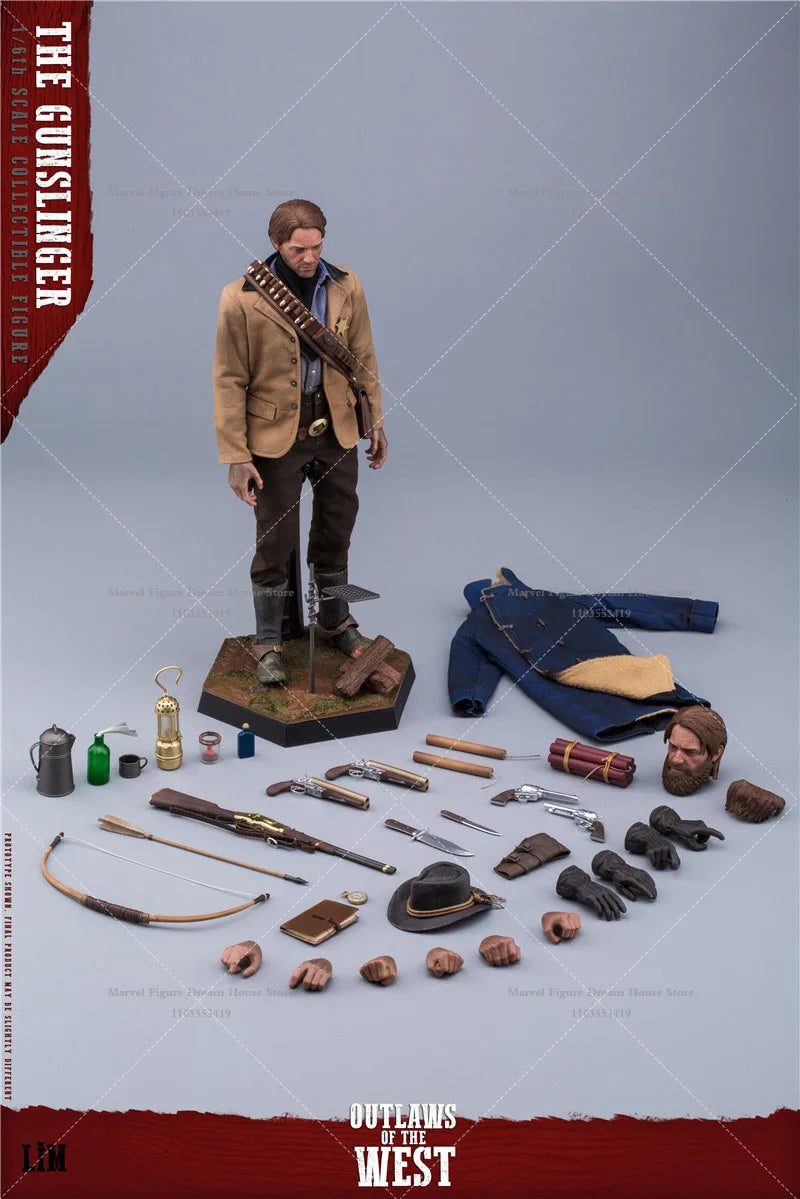 In Stock LIMTOYS LIM008 1/6 Scale Western Cowboy Outlaws The God of Gunner John 12-inch Full Set Action Figure Male Soldier Toys
