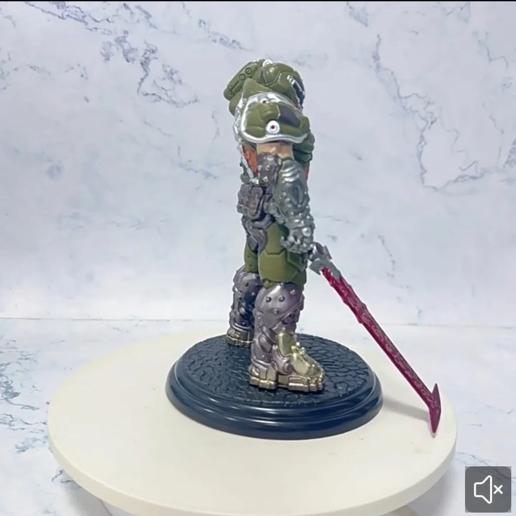 21CM Doom Slayer Eternal Action Figure Collection Model Statue Anime Destroy Hunter Akam  Figurine Desktop Ornament Pvc Toy Gift