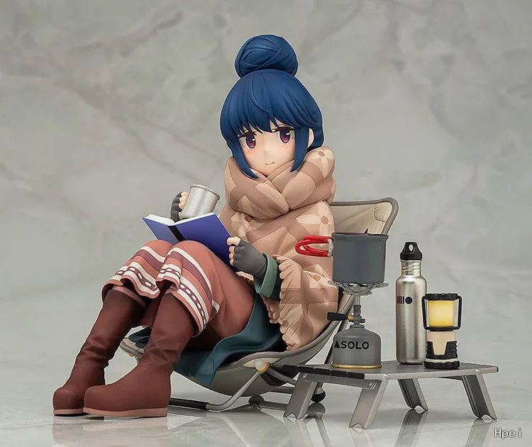 100% Original:Anime Yuru Camp Shima Rin camping outfit 1/7 PVC Action Figure Anime Figure Model Toys Figure Collection Doll Gift