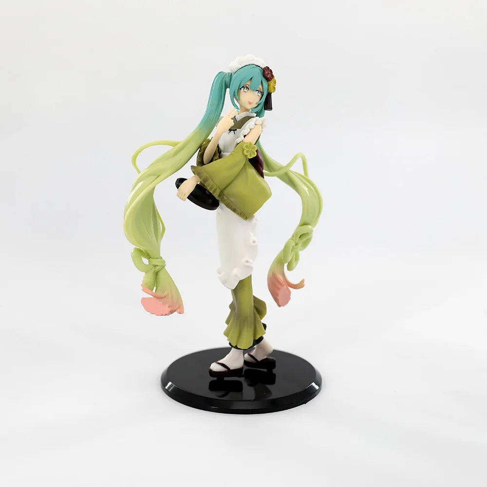 20C Hatsune Miku Figure Creative Sweet Matcha Parfait Dress Dress Up Model Toy Unlimited Charm Gift Collection Action Figure PVC