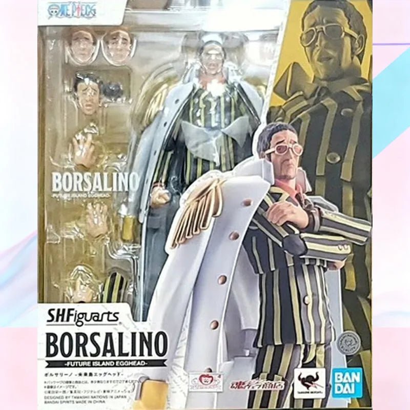 In Stock BANDAI Original Box S.H.Figuarts ONE Piece KIZARU BORSALINO SHF Action Figure Model Toy Gift for Kid Foam Box Packaging
