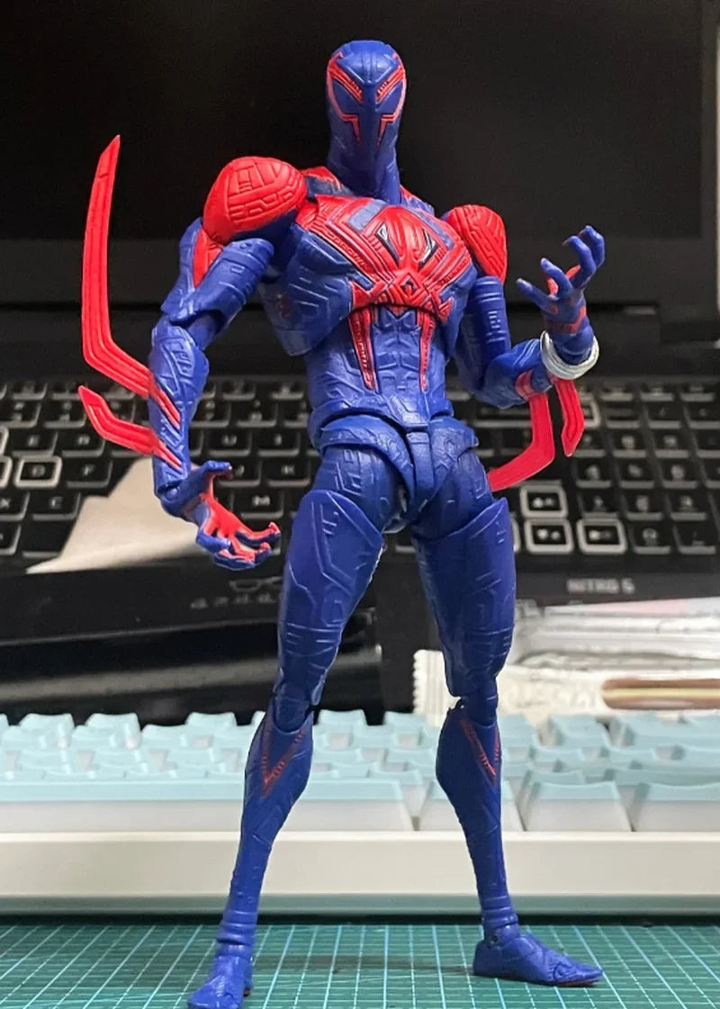 SHF Spider-Man 2099 Miguel O'Hara With Two Realistic Head Sculptures Universal Movie Action Figure Collectible Toy