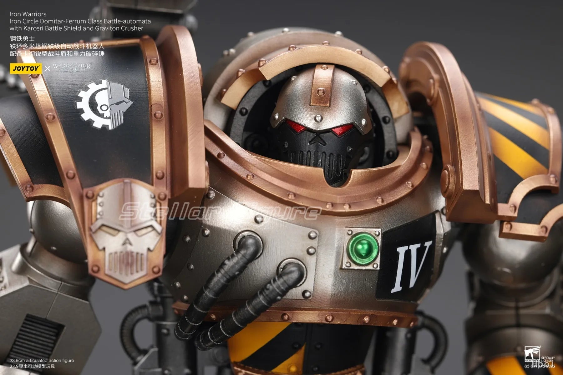 【SF】JOYTOY Warhammer The Horus Heresy 1/18 Action Figure Iron Warriors Iron Circle Domitar Ferrum Class Battle Automata with