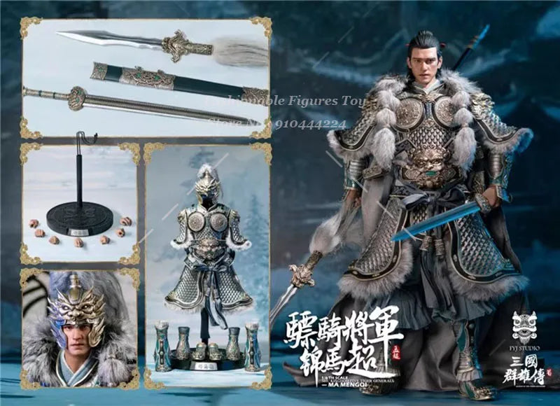 FYJ-STUDIO FYJ 001 1/6 Men Soldier Brave Ancient Chinese General Ma Chao Full Set 12Inch Action Figure Body Toys Collection