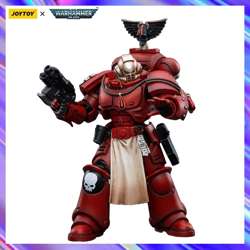Original in Stock JOYTOY WARHAMMER 40K Blood Angels Veteran Vigna 1/18 Action Figure Model Toy Gift Collection Ornament