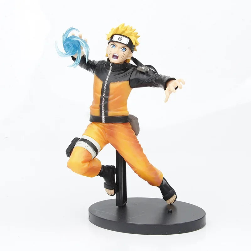 22cm Anime Sasuke Kakashi Uzumaki Gaara Action Figures PVC Model Car Ornaments Toys Kids Boys Birthday Gifts