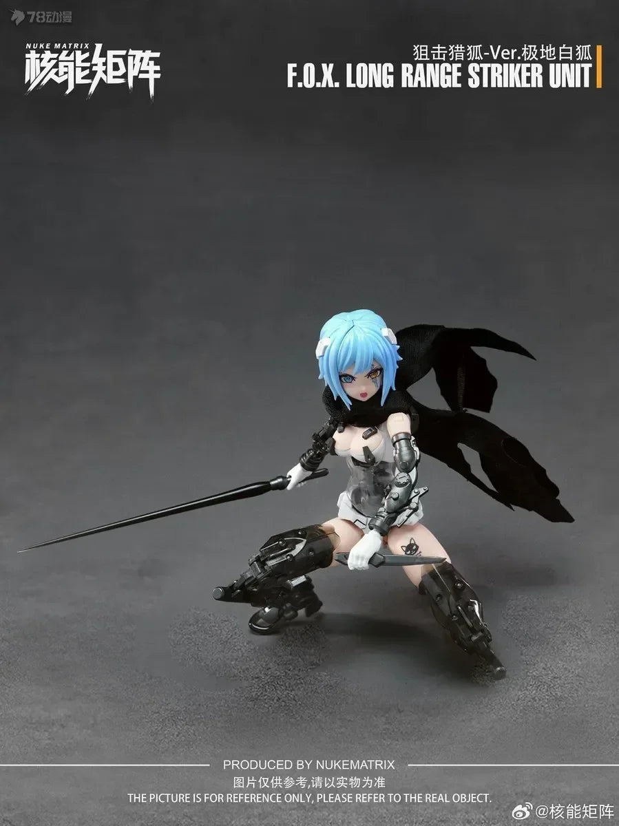 In Stock Genuine Original NUKE MATRIX Sniper Fox Hunting Polar White Fox Ver. Action Anime Figure Dolls Statuette Ornament Gifts