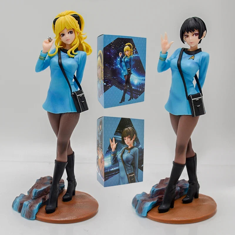 20cm Star Trek Bishoujo Vulcan Science Officer Anime Girl Figure Command/Medical Officer Action Figure Collection Model Doll Toy