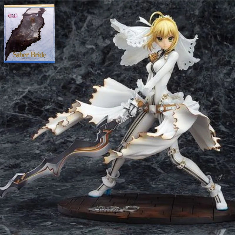 Fate/Extella Ccc Nero Claudius Saber Bride Wedding Dress Scale 22cm Pvc Action Figure Statue Collection Model Toys  Gifts