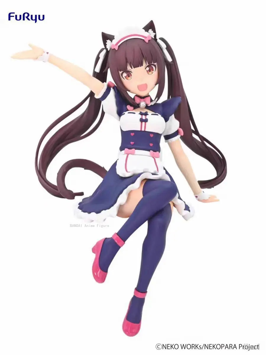 In Stock Original Anime Figures Nekopara Noodle Stopper Figure Vanilla PVC Figure Model Collection Birthday Gift 14cm Ornaments