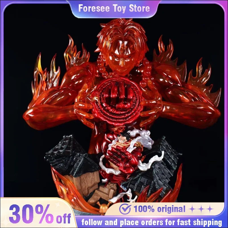 In Stock 48cm Anime ONE PIECE Action Figure Ace Protects Luffy PVC Model Desk Decoration Collections Festival Gifts Toys for Kid