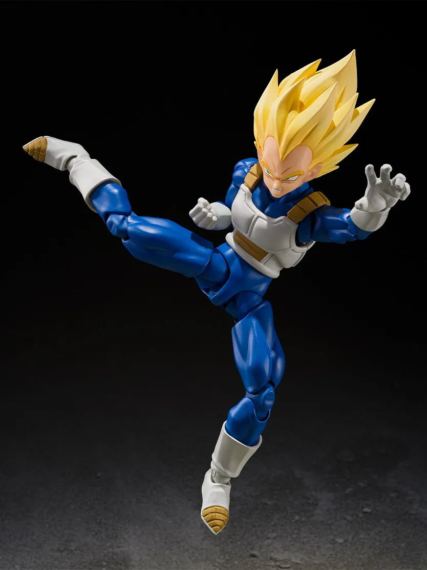 Original BANDAI S.H.Figuarts Super Saiyan Vegeta Dangerous Pride Dragon Ball Z Action Figure Toys PVC Model Collector