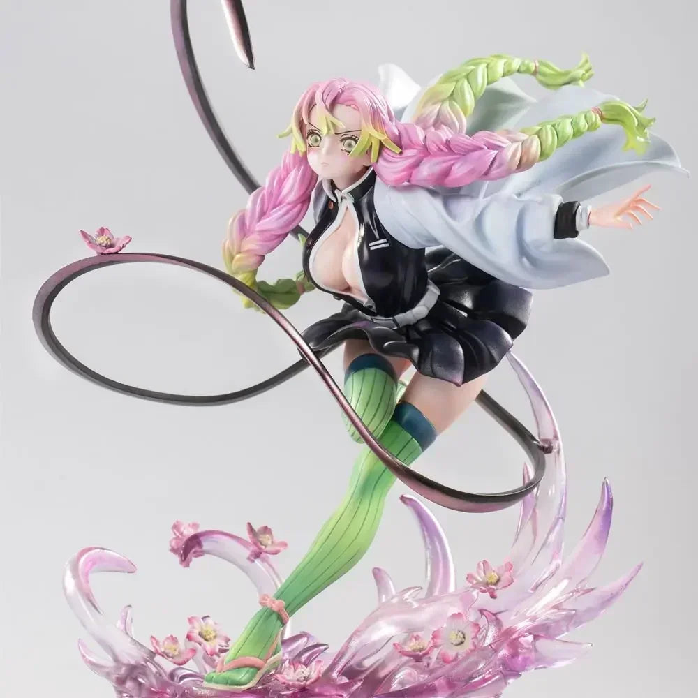 Demon Slayer Anime Figure Kanroji Mitsuri Kimetsu No Yaiba 22cm Figurine Pvc Statue Model Doll Collection Desk Decor Toy Gifts