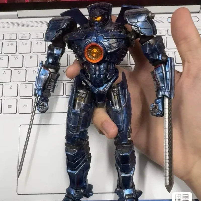 Ling Jihun Pacifics Gipsy Danger Youth Edition 8 Inch 20cm LED Light-Up Model Kit Mecha Action Figures Collectible Toys Gifts
