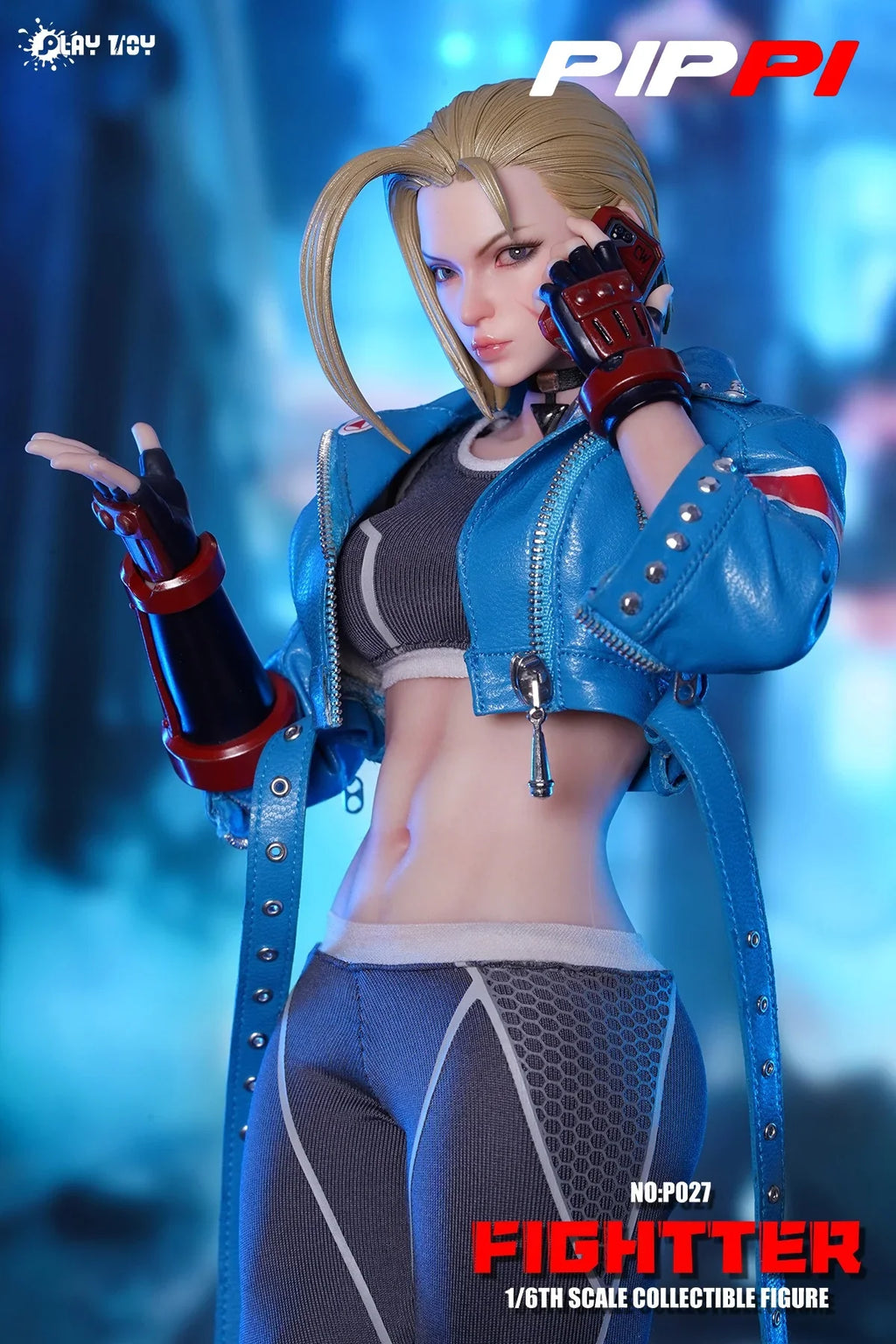 PLAY TOY P027 1/6 Fightter Cammy Female Soldiers With Movable Eyeballs Figure 12'' Model Full Set Collectible Toy