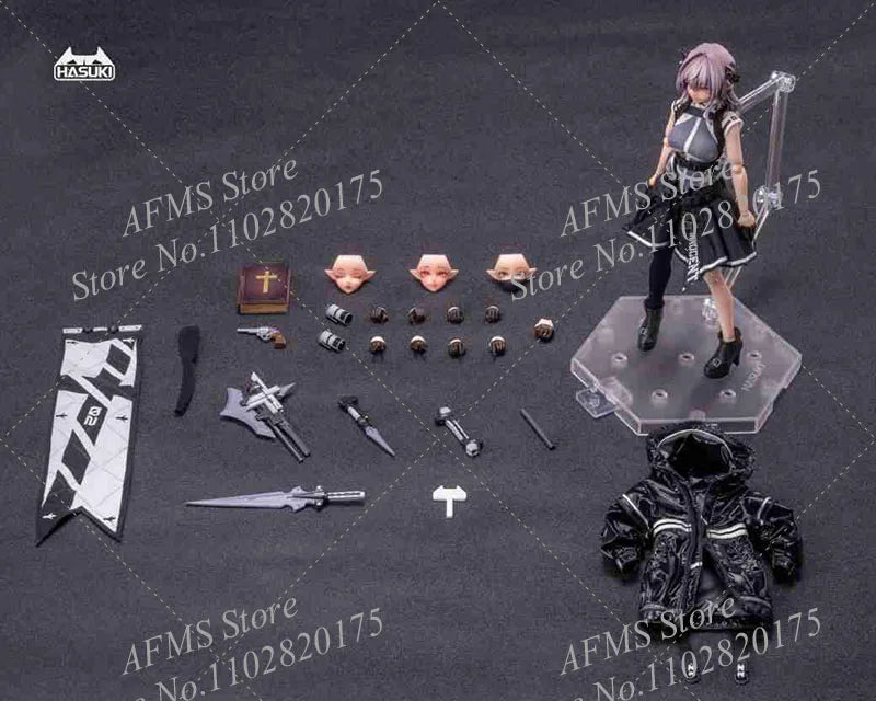 HASUKI PA009 Sammlerfigur im Maßstab 1:12 Friede Charm Dämonen-Nonne Punk Anime Fighting Girl 6 Zoll Frauen Soldat Actionfigur