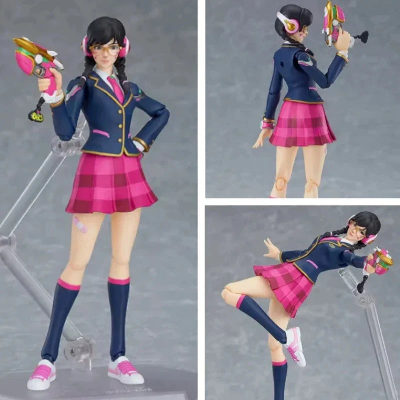 Original Figma 492 D.Va Ver. Anime Style Actionfigur Sammlerstück Desktop-Dekoration Geburtstagsgeschenk