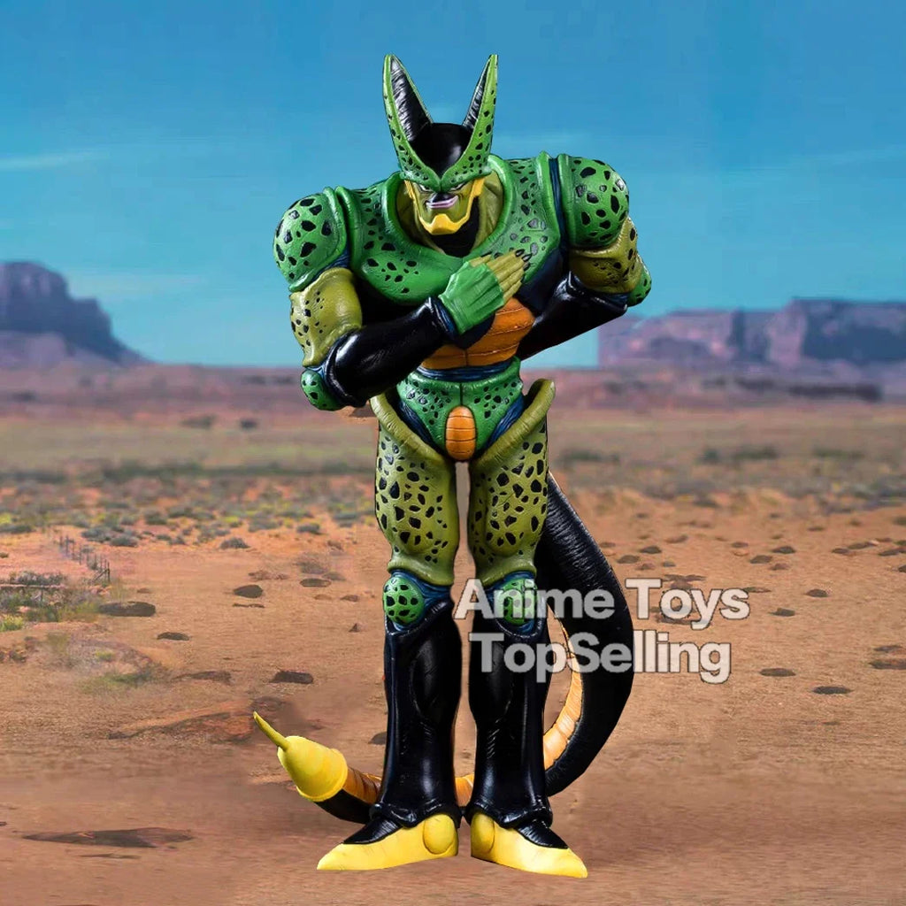 30cm/11.81in Anime Dragon Ball Z Figure Super Saiyan Second Form Cell Figure PVC Collectible Model Toys Gifts