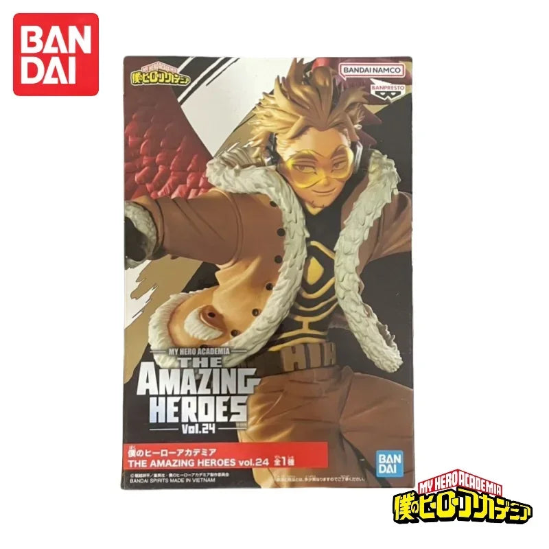 In Stock Original Bandai Banpresto My Hero Academia Hawks The Amazing Heroes Vol.24 Anime Action Figures Model Toy Ornament Gift
