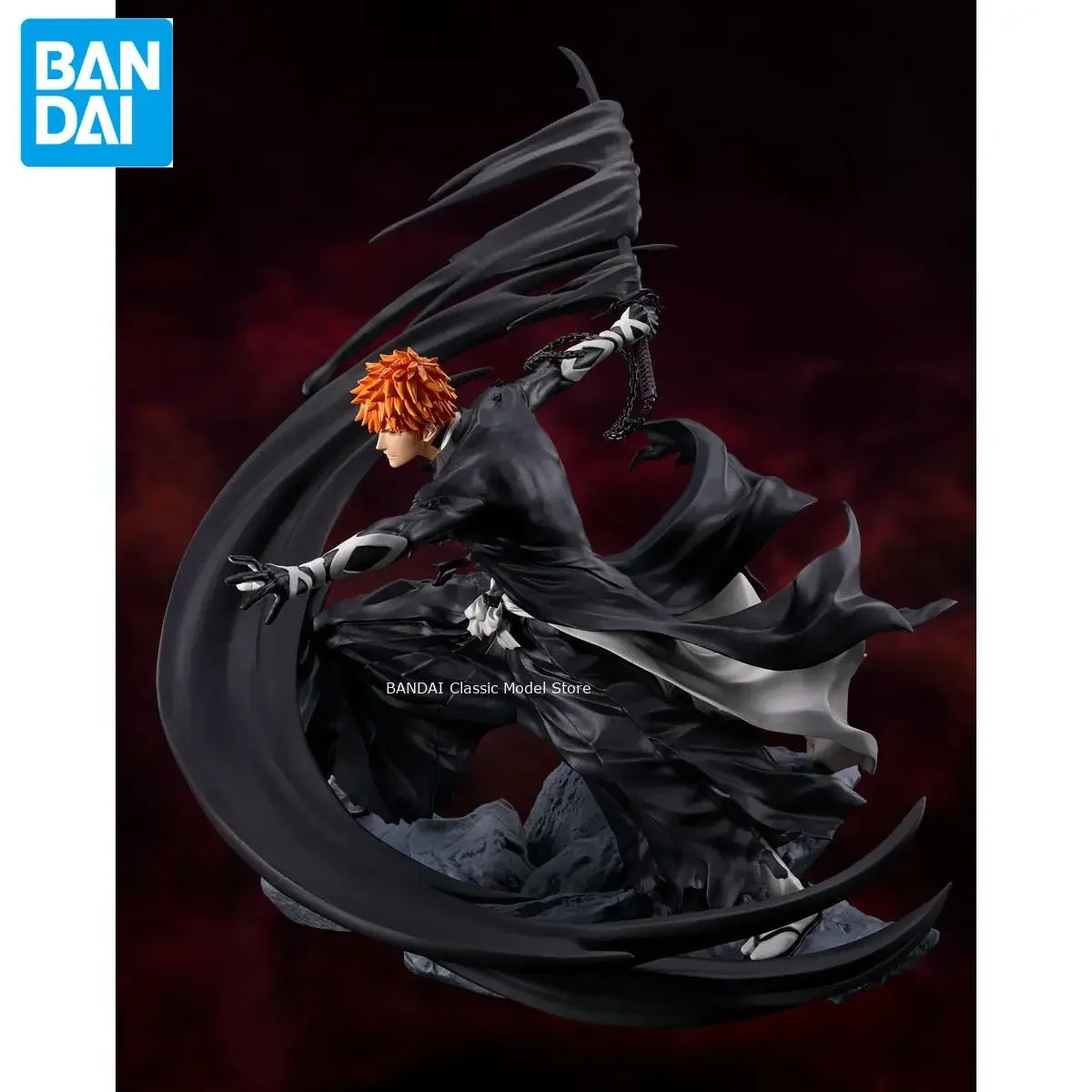 Genuine Official Original Bandai Figuarts Zero Bleach Kurosaki Ichigo Figuarts Anime Collectible Model