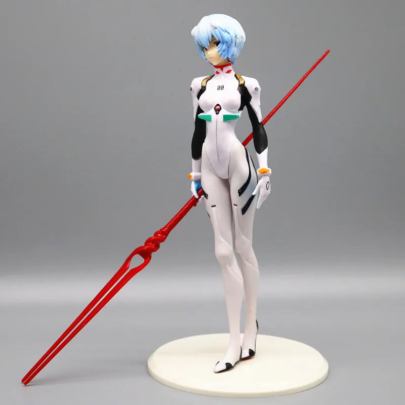 22cm NEON GENESIS EVANGELION Figures Ayanami Rei Action Figure Cake Decorations PVC Model Anime Asuka Makinami Collection Toys