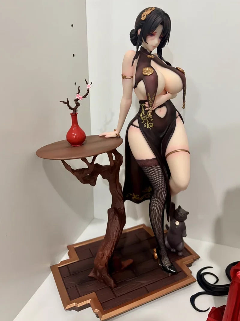 Bearpanda Chinese Style Cheongsam Series 1/6 Scale Handmade Silk Plush Action Figure With Shawl Collectible Toy
