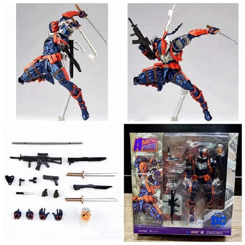 Deathstroke Yamaguchi Style Anime Figure 17cm Joint Mobility Action Figurescollection Model Desktop Decor Gift Toy Custom Gifts