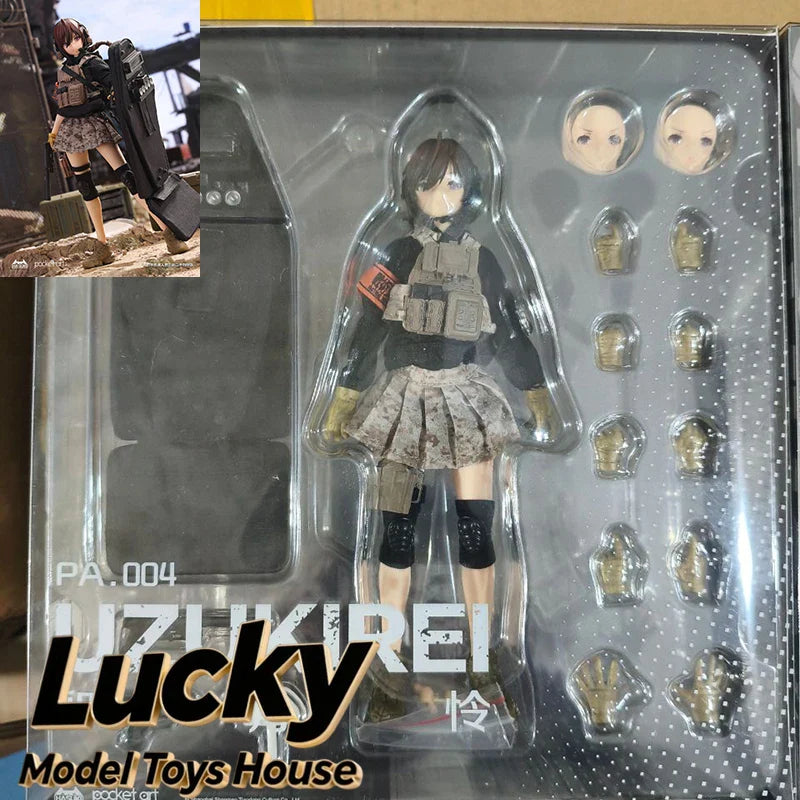HASUKI Series Pocket Art PA004 1/12 Heavy Shield Holder Guardian Uzukirei Actionfigur Beweglich Zart 6" Soldatin