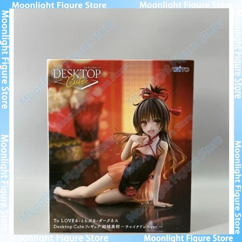 In Stock TAITO Desktop Cute Yuuki Mikan Cheongsam Doll Ornaments Anime Action Figure Toy Gift Model Collection