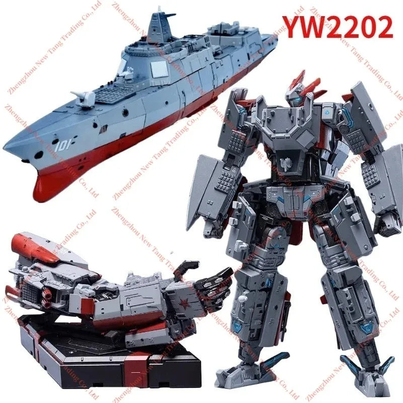 In Stock TOYSEASY YW2202 Xing Tian JS-02 YW2203 Zhu Rong JS-04 Minɡ He Alloy Warship Transformation Action Figures Collection