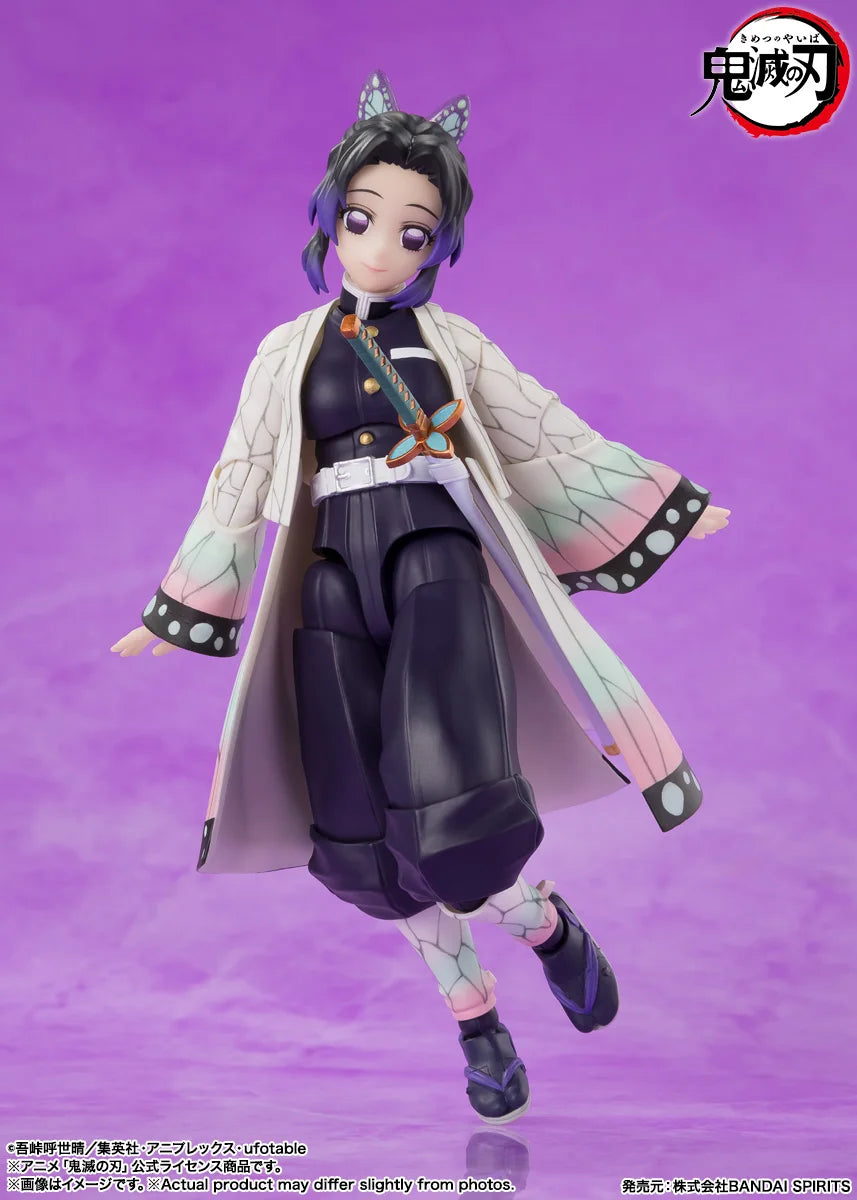 Original Bandai Demon Slayer: Kimetsu no Yaiba S.H.Figuarts SHINOBU KOCHO Anime figure Model Toy Collections Gift