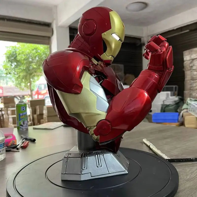 Authentic Stock Iron Man Figurine 1/6 40cm Bust Mk6 Joint Immovable Doll Model Ornament Toy Avengers 4 Gift For Boyfriend