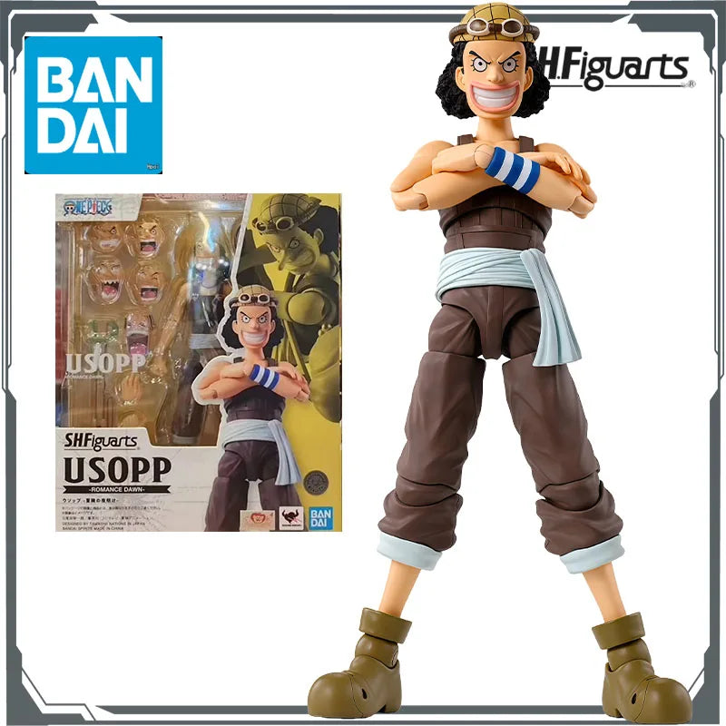 Bandai Original SHFiguarts Usopp 145mm Anime Action Figures Toys for Boys Christmas Gift Collectible Model Ornaments