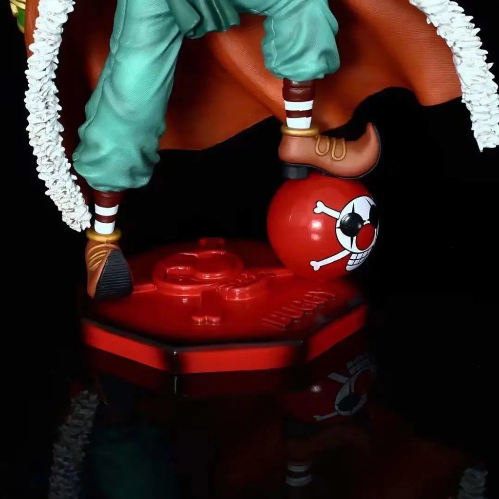 26cm One Piece Joker Buggy Four Emperors Standing Anime Figure Model Statue Boys Collection Desktop Decoration Ornament Toy Gift