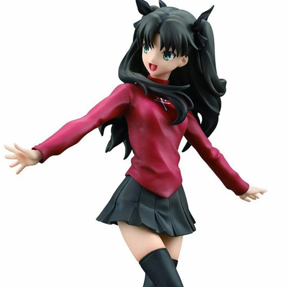 FGO Anime Figure Tohsaka Rin action figures Looking back posture Tohsaka Rin Figurine PVC model Adult ornament Statue gifts 21cm