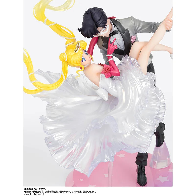 Original Bandai Sailor Moon Figuarts Zero chouette Tsukino Usagi Moonlight Glow Edition Figure Anime Action Model Toys Gift