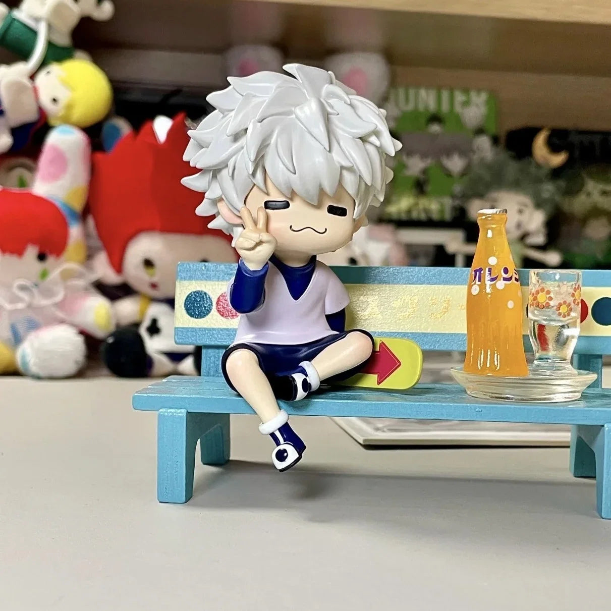 HUNTERxHUNTER Cartoon Q-Version Cat KILLUAZAOLDYECK Anime figure Doll Toys Desktop Ornament decor Collect Model Garage Kit Gifts