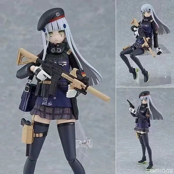 15cm Girls Frontline Hk416 Multiple Accessories Game Girl Figures Statue Models Boys Collectible Toys Ornament Doll Toys Gifts