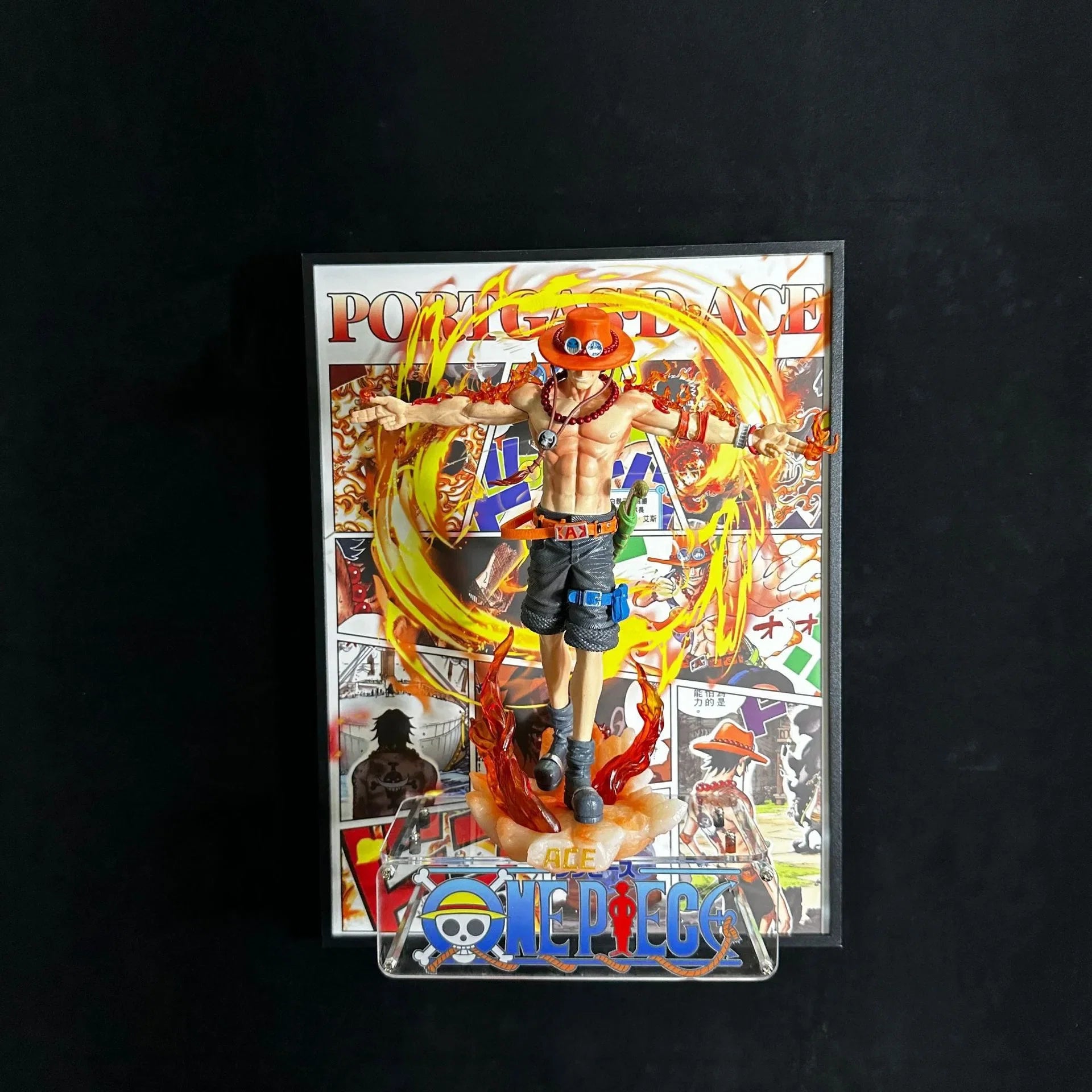 One Pieces Poster 3D Edward Newgate Anime Figure Art Poster Painting Wall Art Retro Posters Decorative Paintings For Home Gifts