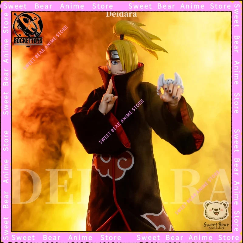 In Stock RocketToys Original Naruto Akatsuki Deidara Soldier Action Figure Anime Model Trendy Toys Desktop Doll Collectibles