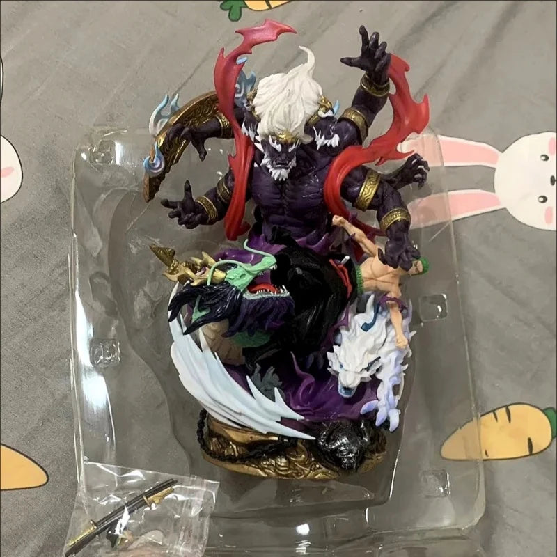 21cm One Piece Figure Roronoa Zoro Model Toy Animation Action Figure King of Hell PVC Effigy Collection Decoration Desktop Gift