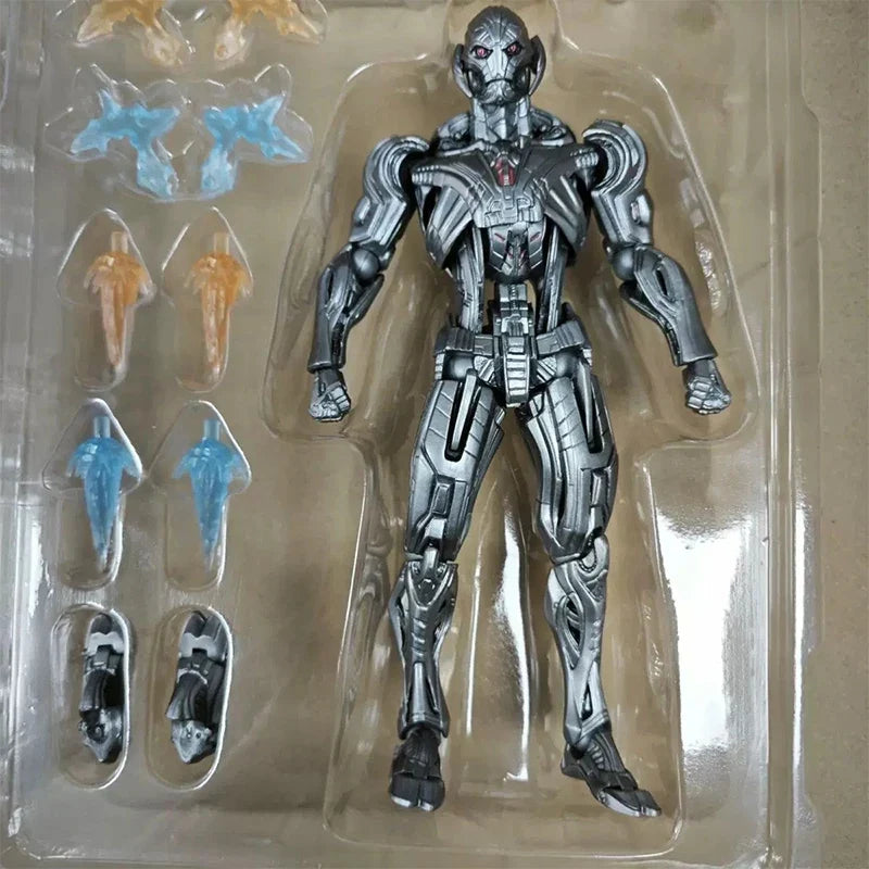 In Stock AC Toys Ultron Action Figures 16cm Ko Model Ultron Kaiyodo Amazing Yamaguchi Avengers Anime Collection Model Toys Gifts