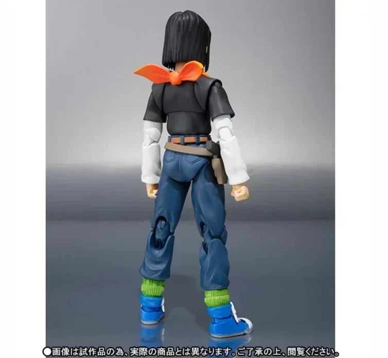 100% Original Bandai S.H. Figuarts SHF Dragon Ball Z Android 17 in Stock Anime Action Collection Figures Model Toys