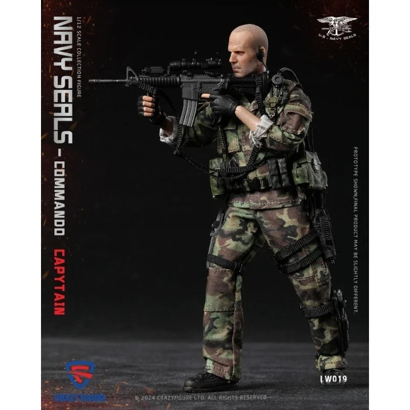 Action Figure 1/12 6in 15cm Bruce Willis Captain of the US Navy SEALs  Toy character model gift