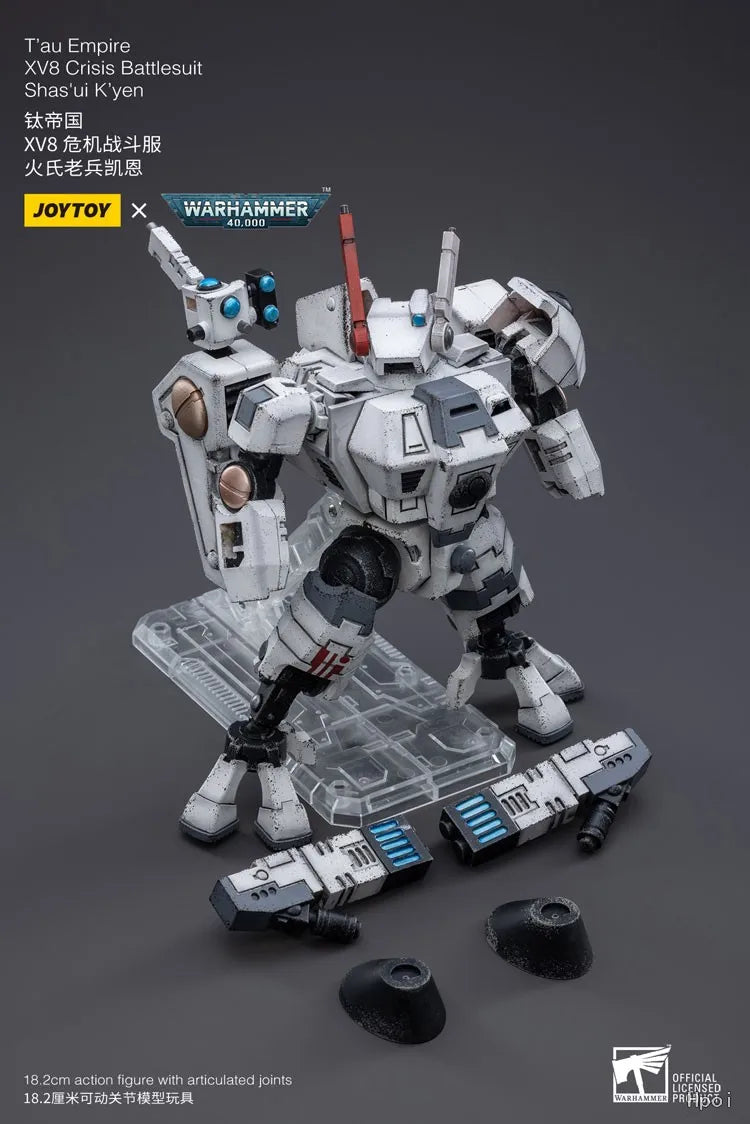 【SF】JOYTOY 1/18 Action Figure T'au Empire XV8 Crisis Battlesuit Shas'ui K'yen Model Toys Gifts Collection Ornaments