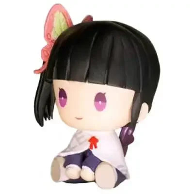 Genuine Action Figure Demon Slayer Kimetsu No Yaiba Akaza Kochou Shinobu Small Round Eyes Gacha Figure Model Toys