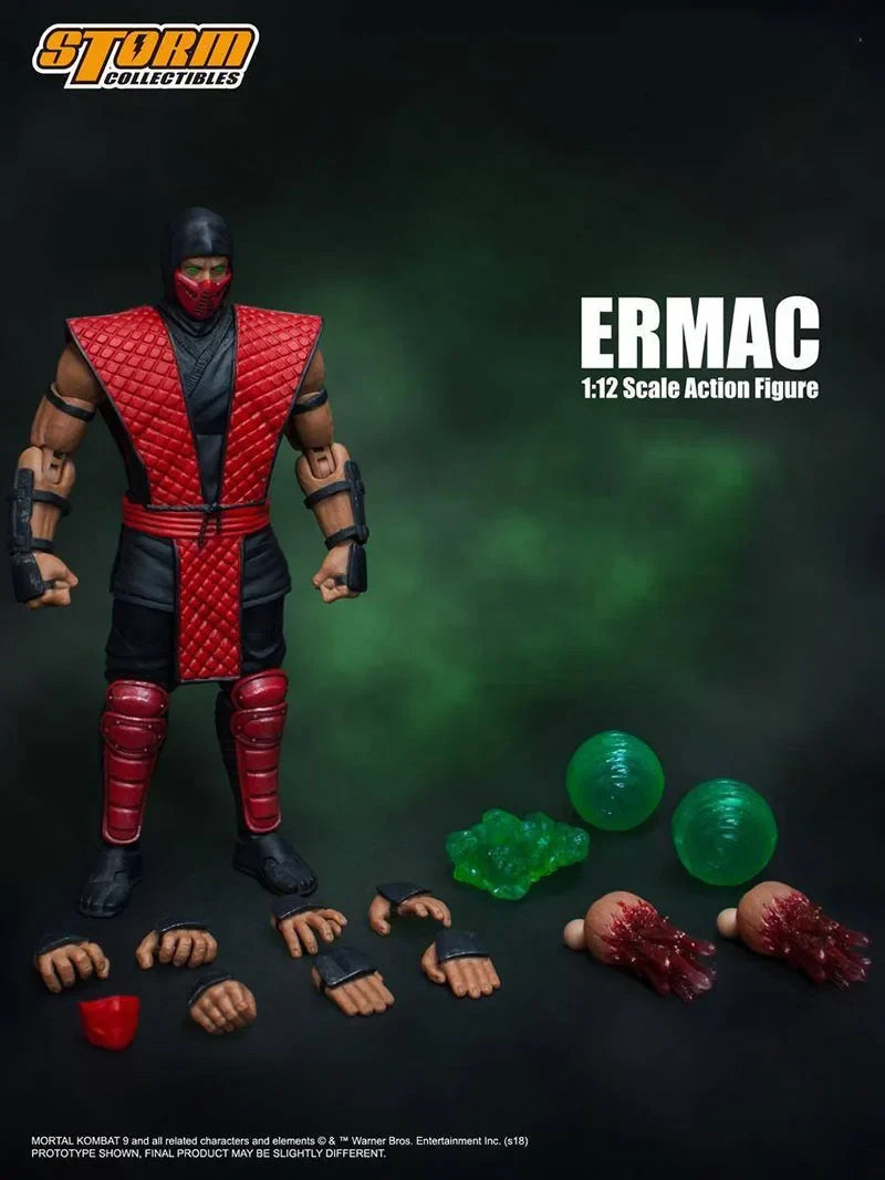 Storm Toys 1/12 Noob Saibot Rain Ermac Fighting Game Doll Series Men Soldier 6'' Action Figure Best Boys Collection Gift